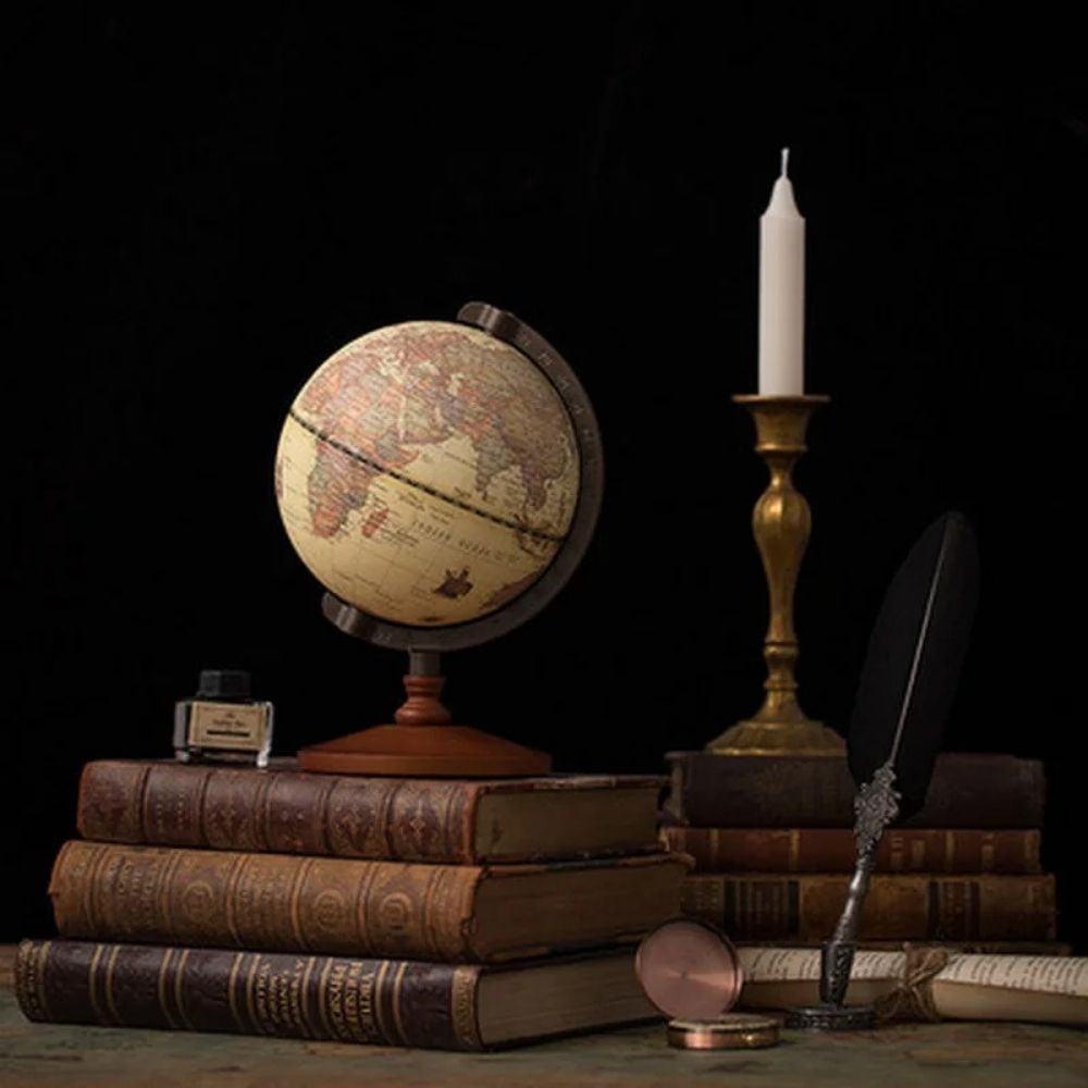 Geografischer Globus im Vintage-Stil