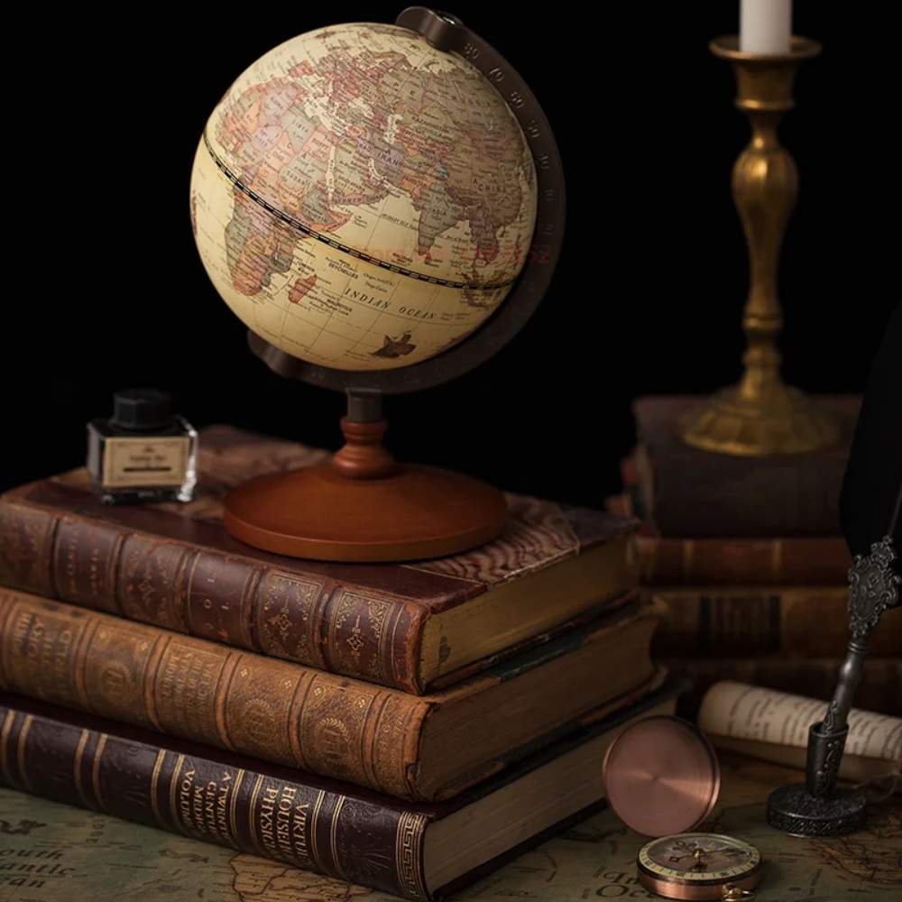 Geografischer Globus im Vintage-Stil