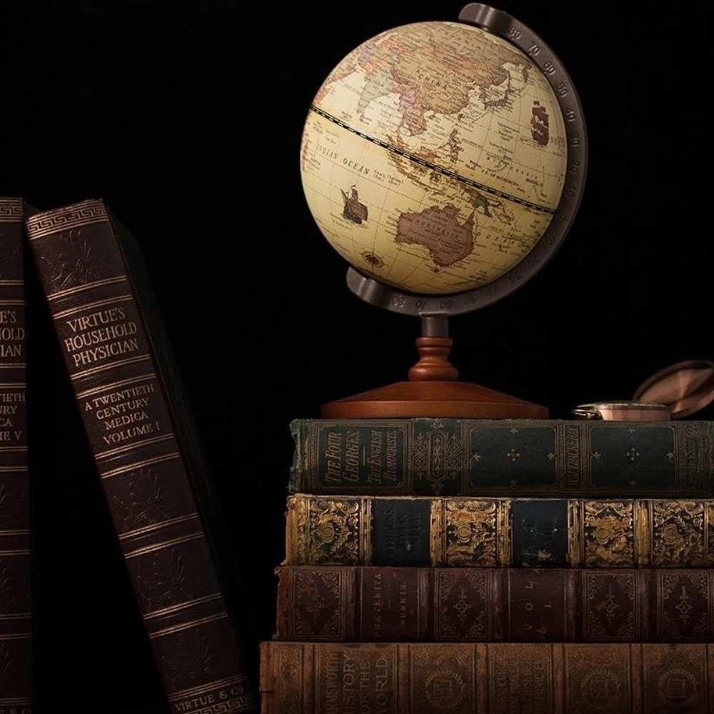 Geografischer Globus im Vintage-Stil