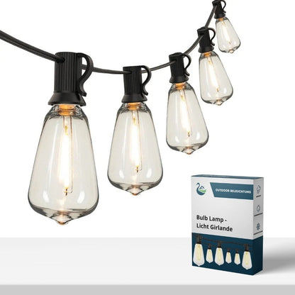 Lichterkette mit Glühbirnen – Outdoor Beleuchtung