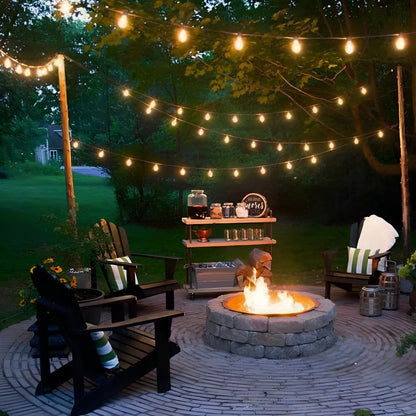 Lichterkette mit Glühbirnen – Outdoor Beleuchtung