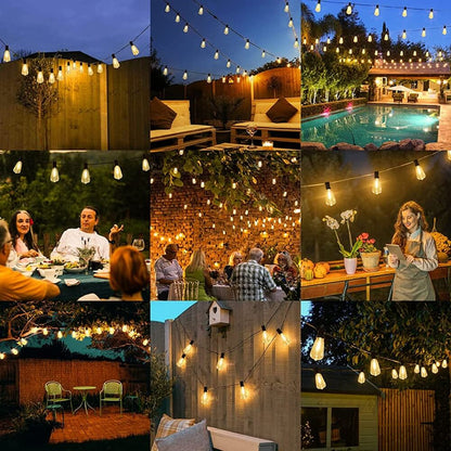 Lichterkette mit Glühbirnen – Outdoor Beleuchtung
