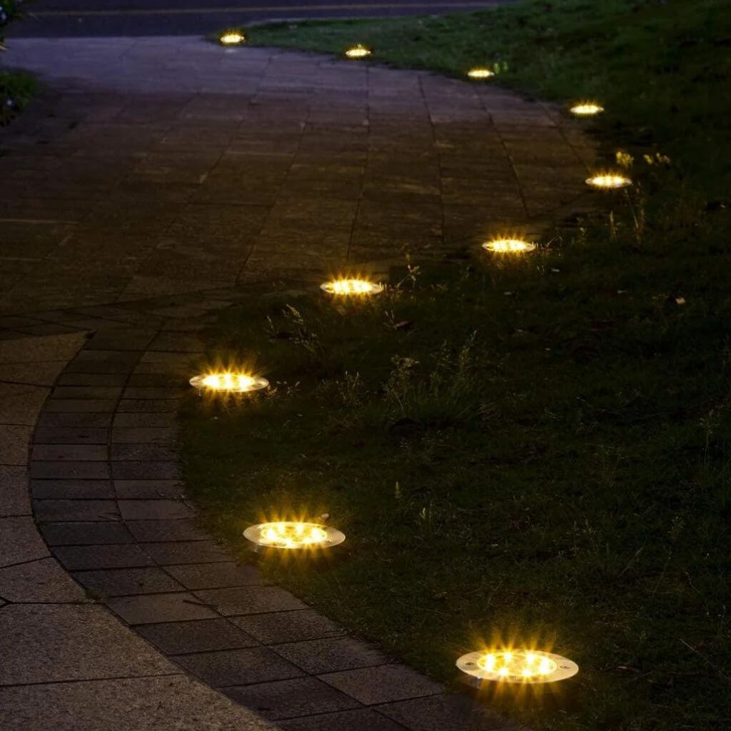 Solar-Boden Lichter draussen Garten Weg